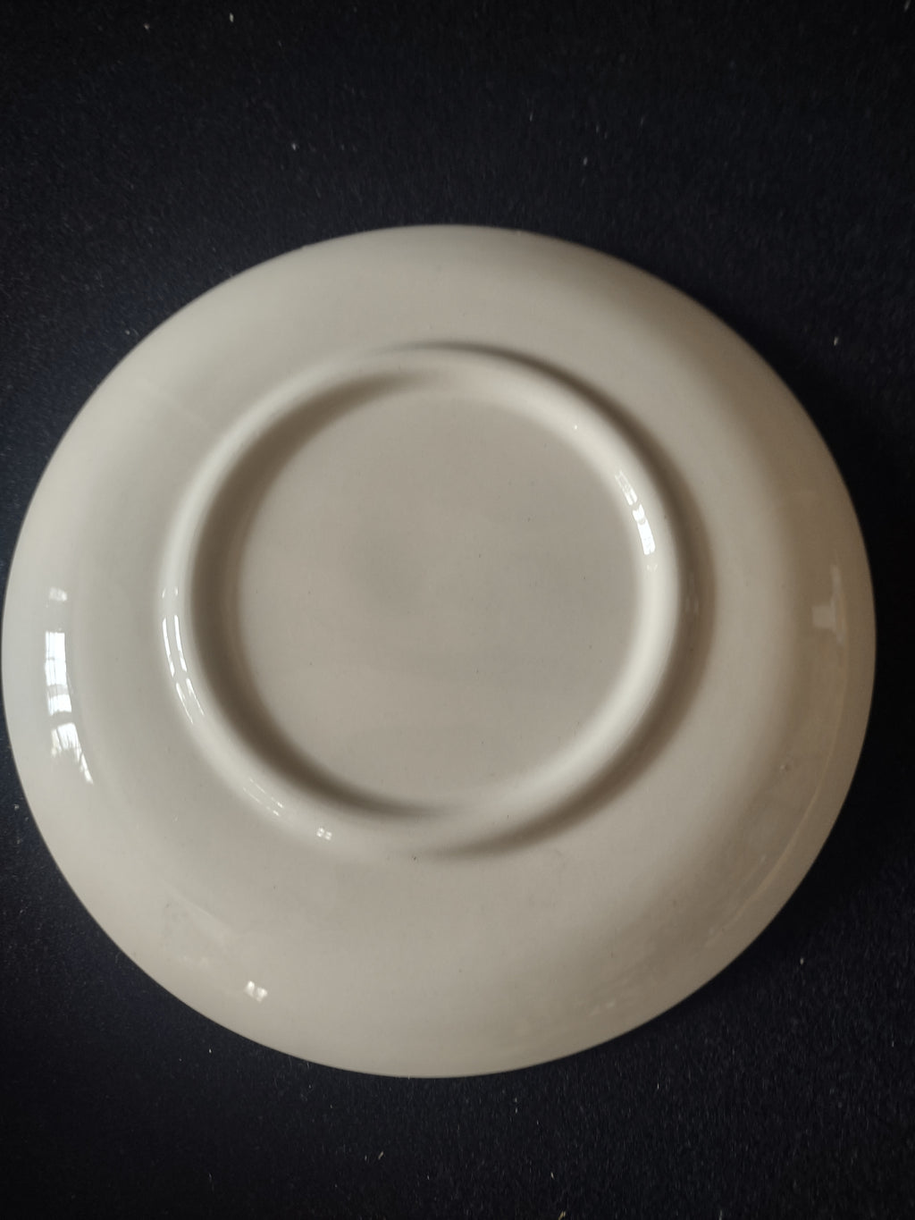 Vintage Yellow Rose Dessert Plates Set of 4 White Ceramic Floral [6445]