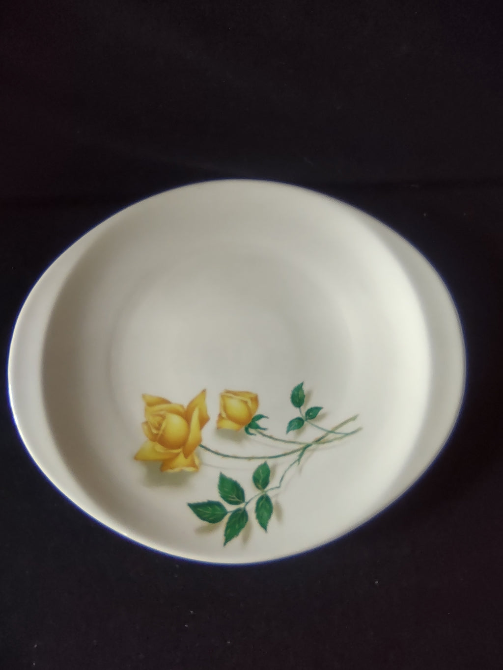 Vintage Canonsburg Pottery Yellow Rose Platter 13" [6447]