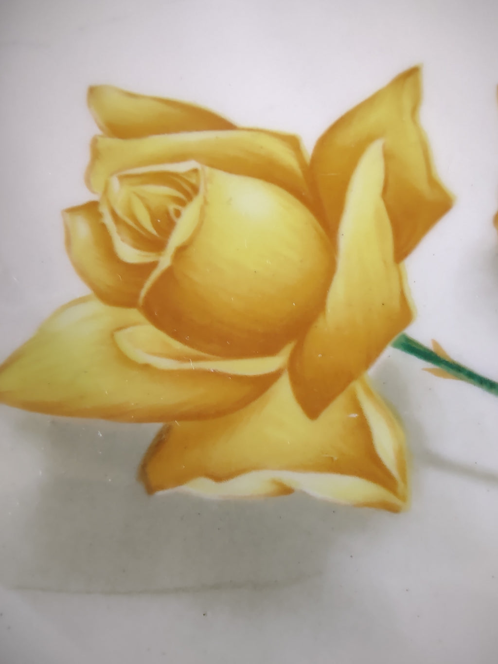 Vintage Canonsburg Pottery Yellow Rose Platter 13" [6447]