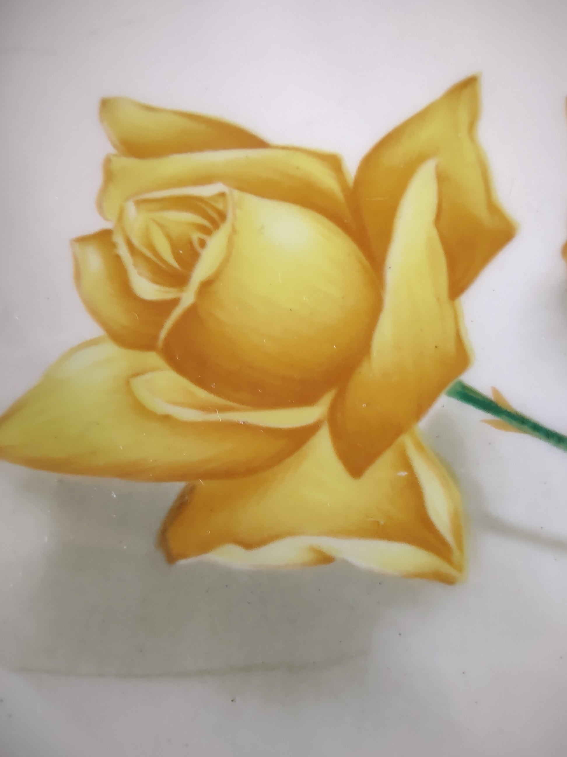Vintage Canonsburg Pottery Yellow Rose Platter 13" [6447]