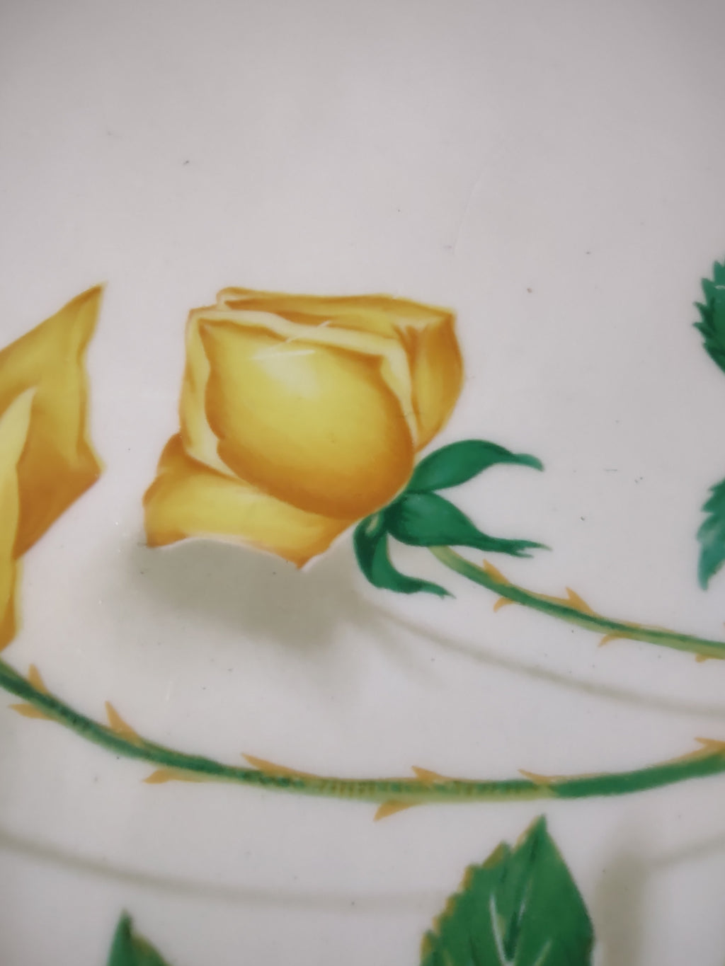 Vintage Canonsburg Pottery Yellow Rose Platter 13" [6447]