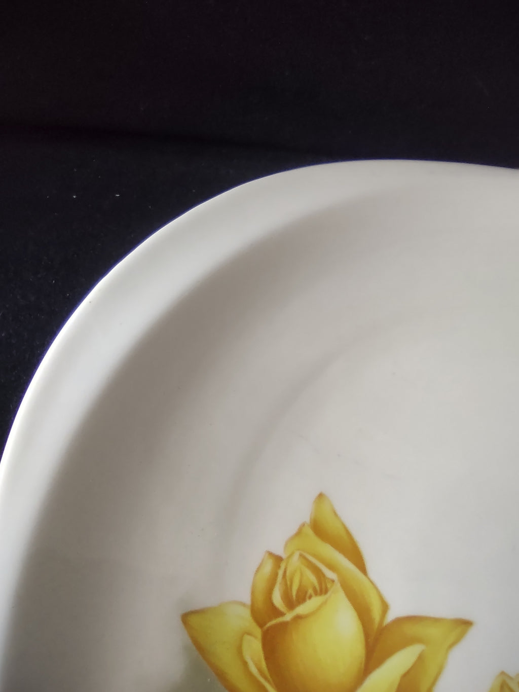 Vintage Canonsburg Pottery Yellow Rose Platter 13" [6447]