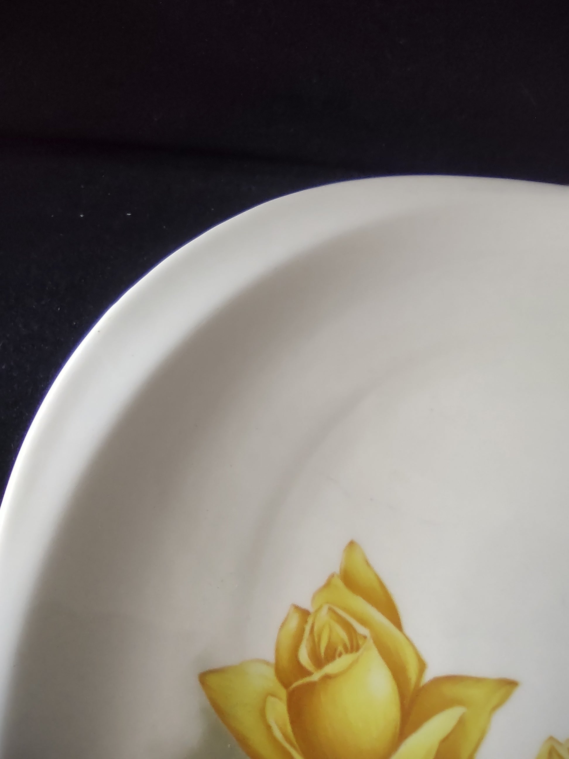 Vintage Canonsburg Pottery Yellow Rose Platter 13" [6447]