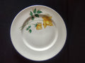 Vintage Yellow Rose Dinner Plate Ceramic White & Yellow 10.5 in [6450]