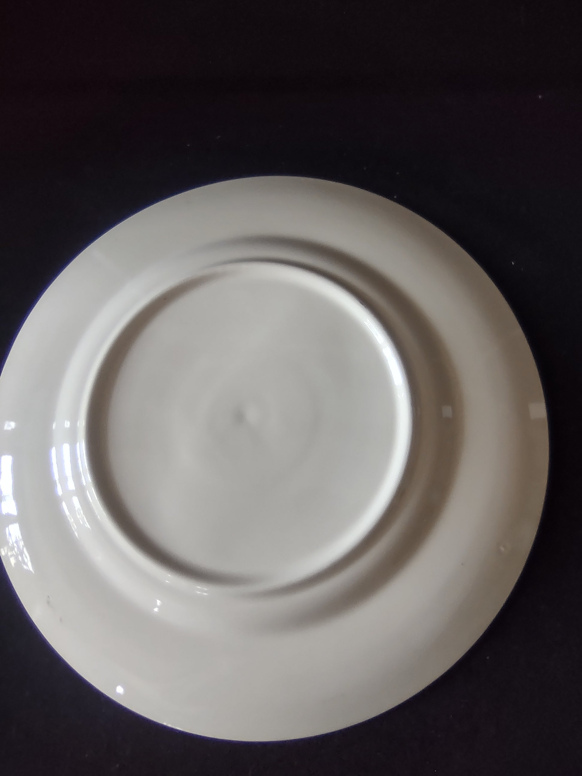 Vintage Yellow Rose Dinner Plate Ceramic White & Yellow 10.5 in [6450]