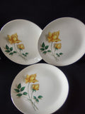 Vintage Canonsburg Simplicity Yellow Rose Dinner Plates Set of 3 [6451]
