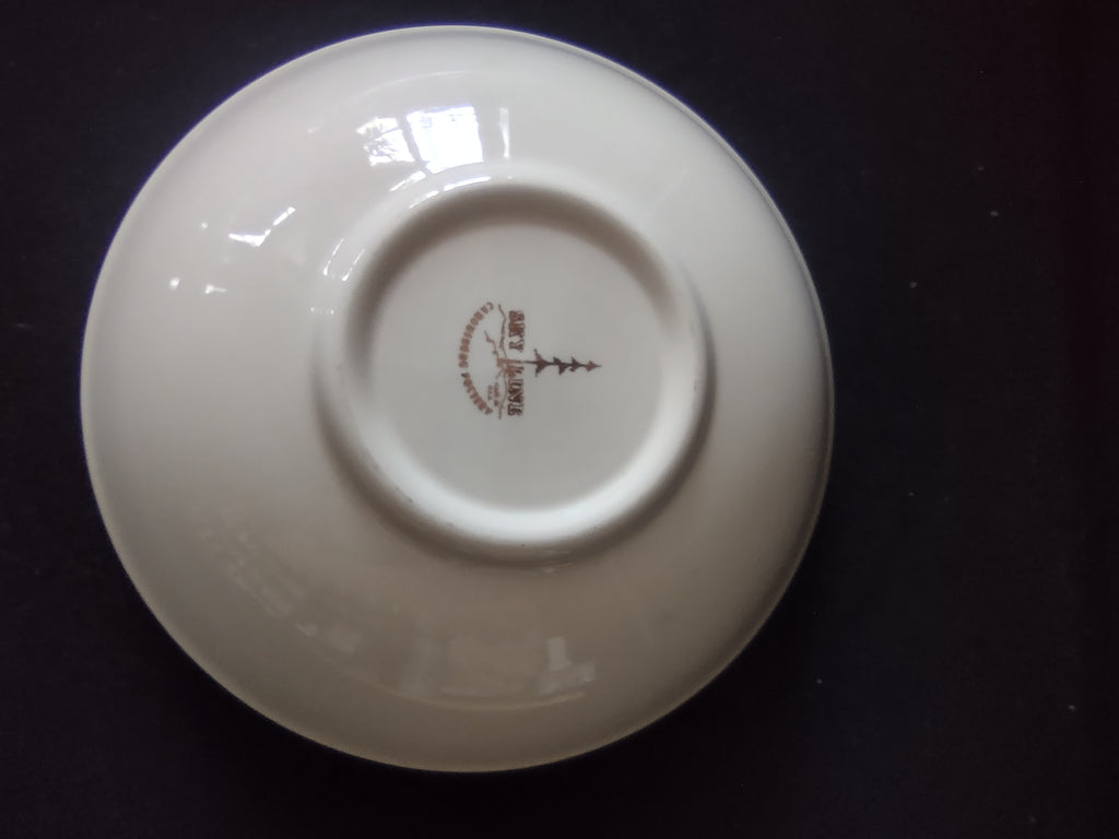 Vintage Canonsburg Pottery Yellow Rose Serving Bowl 9 Inch [6453]