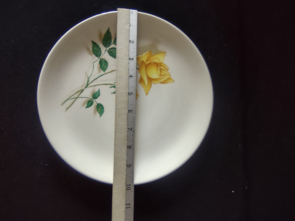 Vintage Yellow Rose 10" Replacement Plate for Tiered Cake Stand White Ceramic [6458]