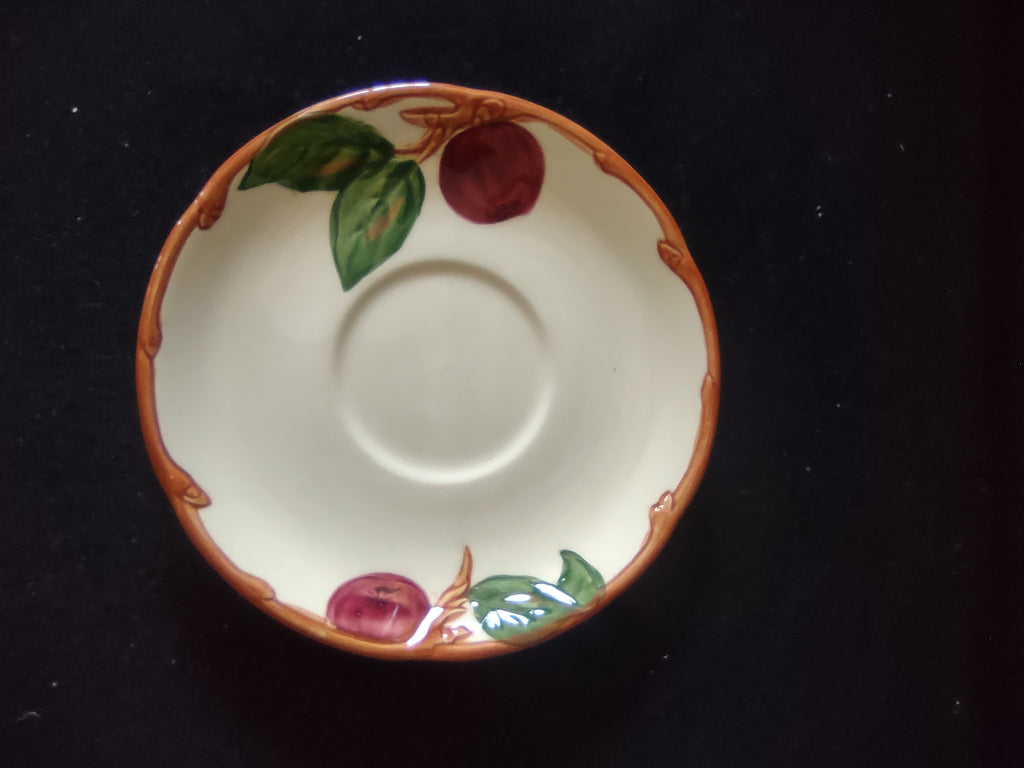 Vintage Franciscan Apple Saucer 6" Made in California Red & Green [6461]