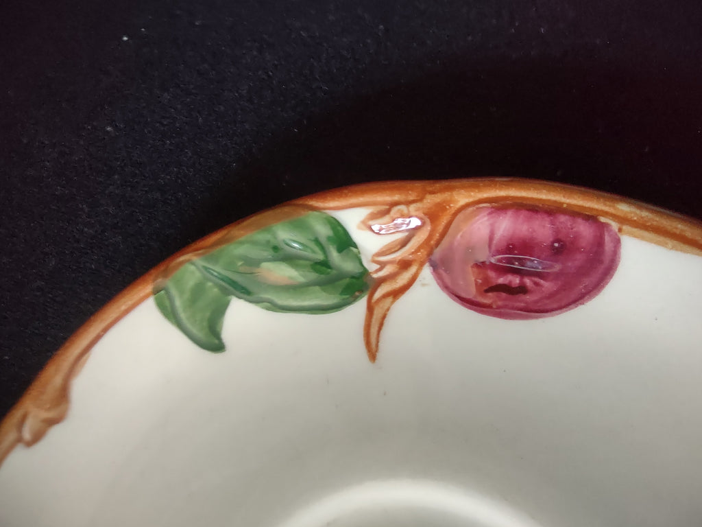 Vintage Franciscan Apple Saucer 6" Made in California Red & Green [6461]