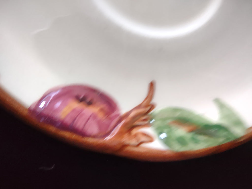 Vintage Franciscan Apple Saucer Red Green Cream California USA [6463]
