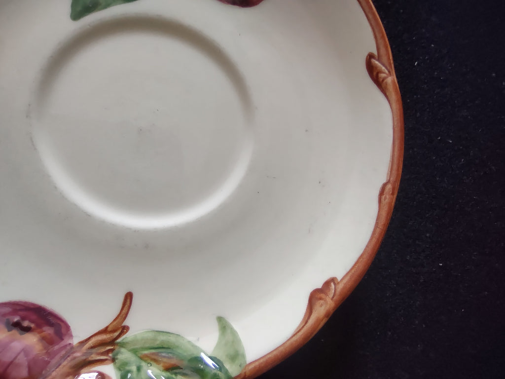 Vintage Franciscan Apple Saucer Red Green Cream California USA [6463]