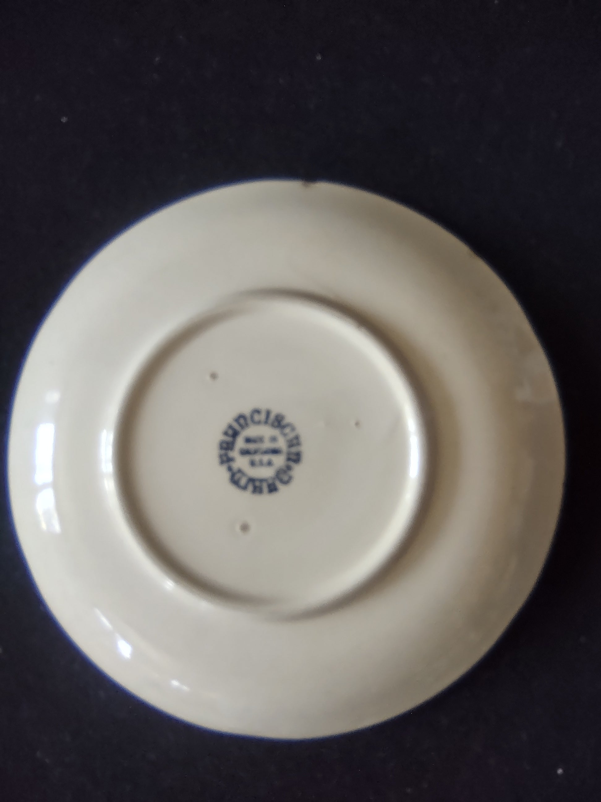Vintage Franciscan Apple Saucer Red Green Cream California USA [6463]