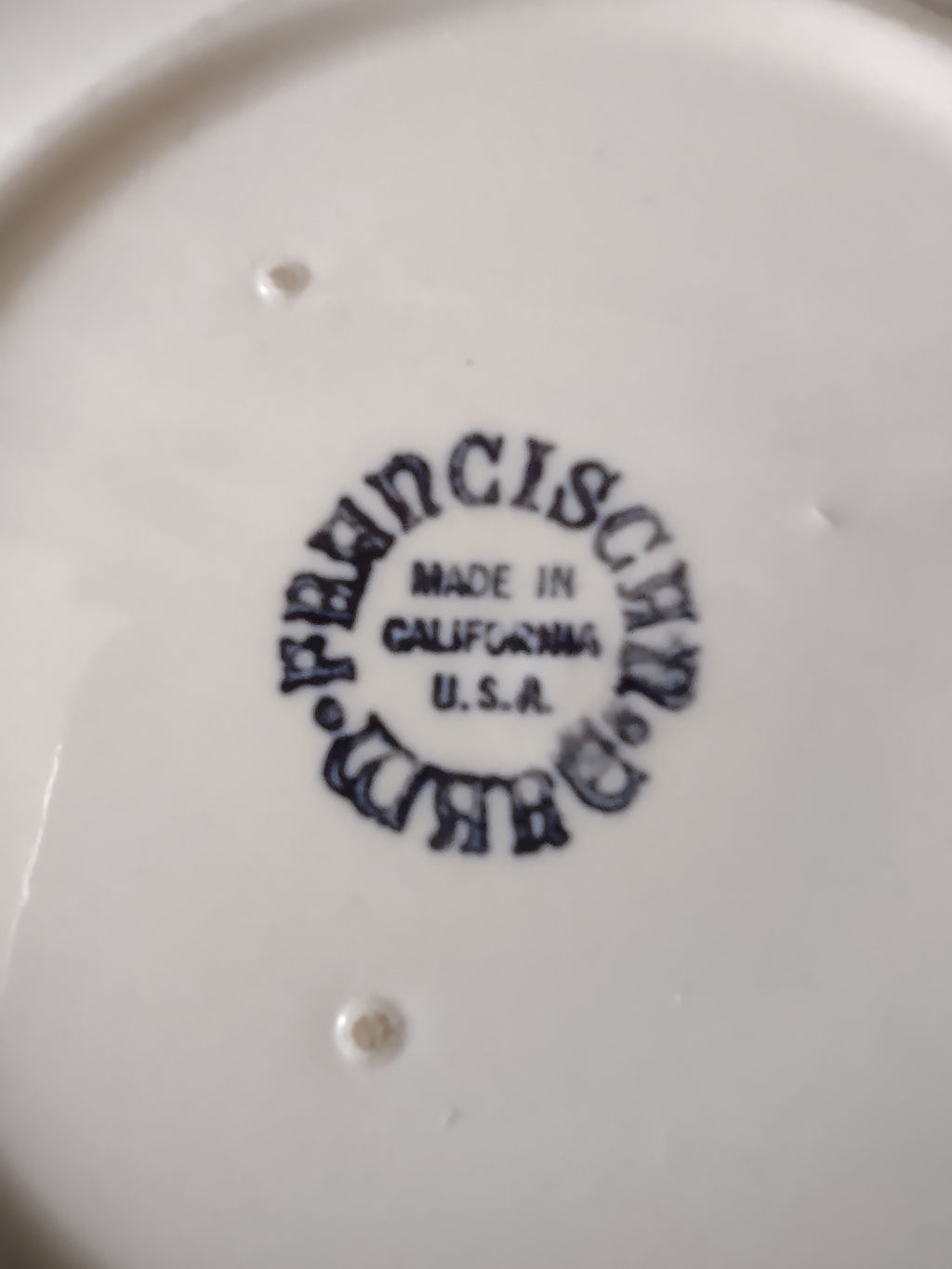 Vintage Franciscan Apple Saucer Red Green Cream California USA [6463]