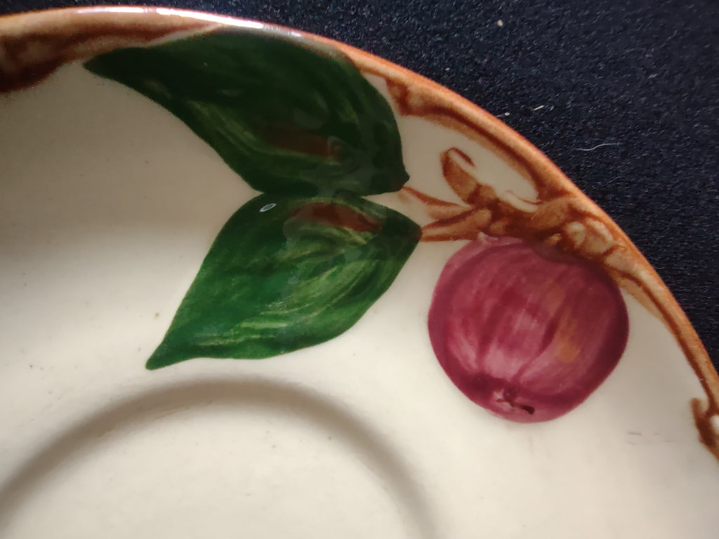 Vintage Franciscan Apple Saucer Red Cream California USA [6464]