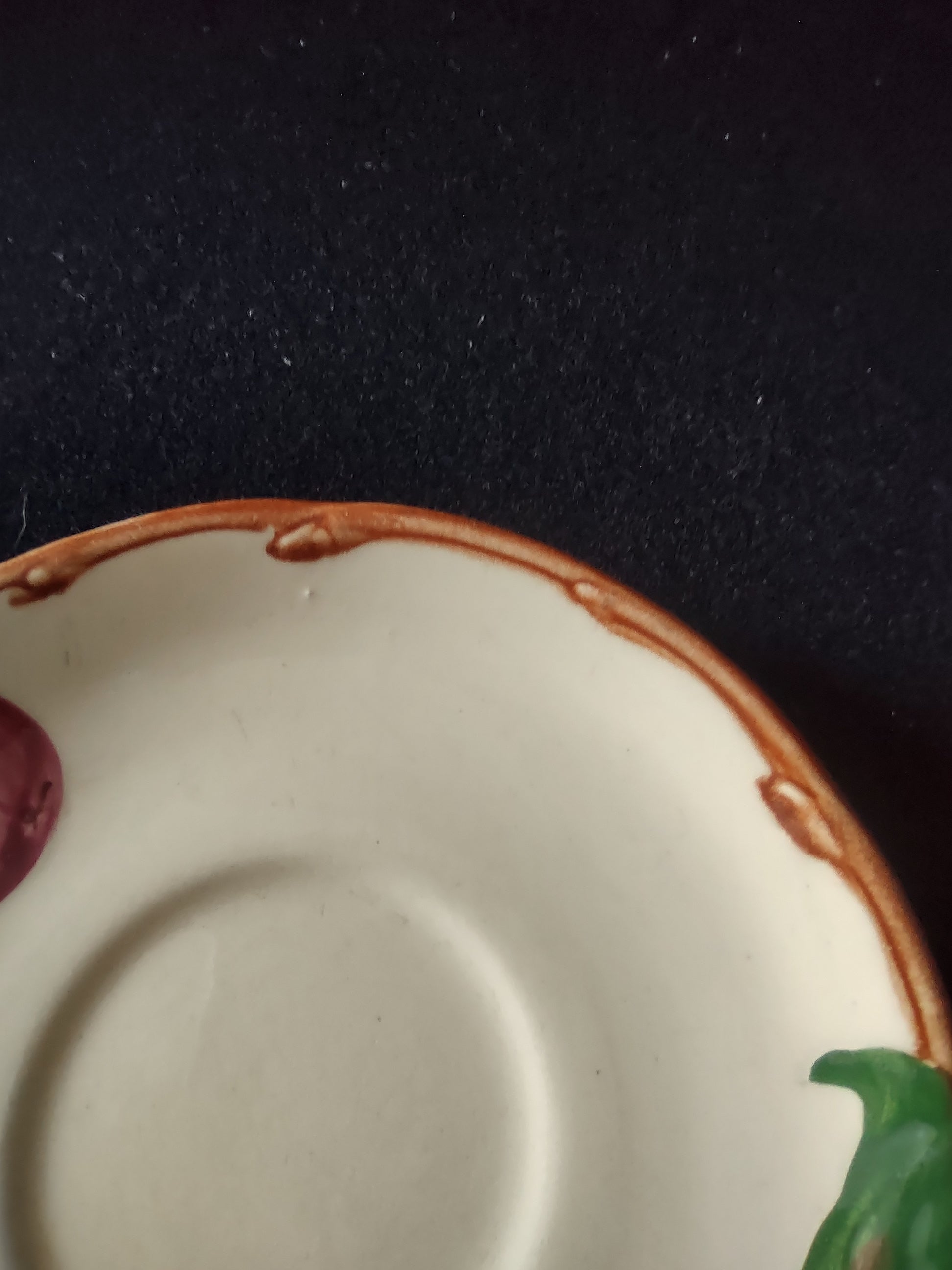 Vintage Franciscan Apple Saucer Red Cream California USA [6464]