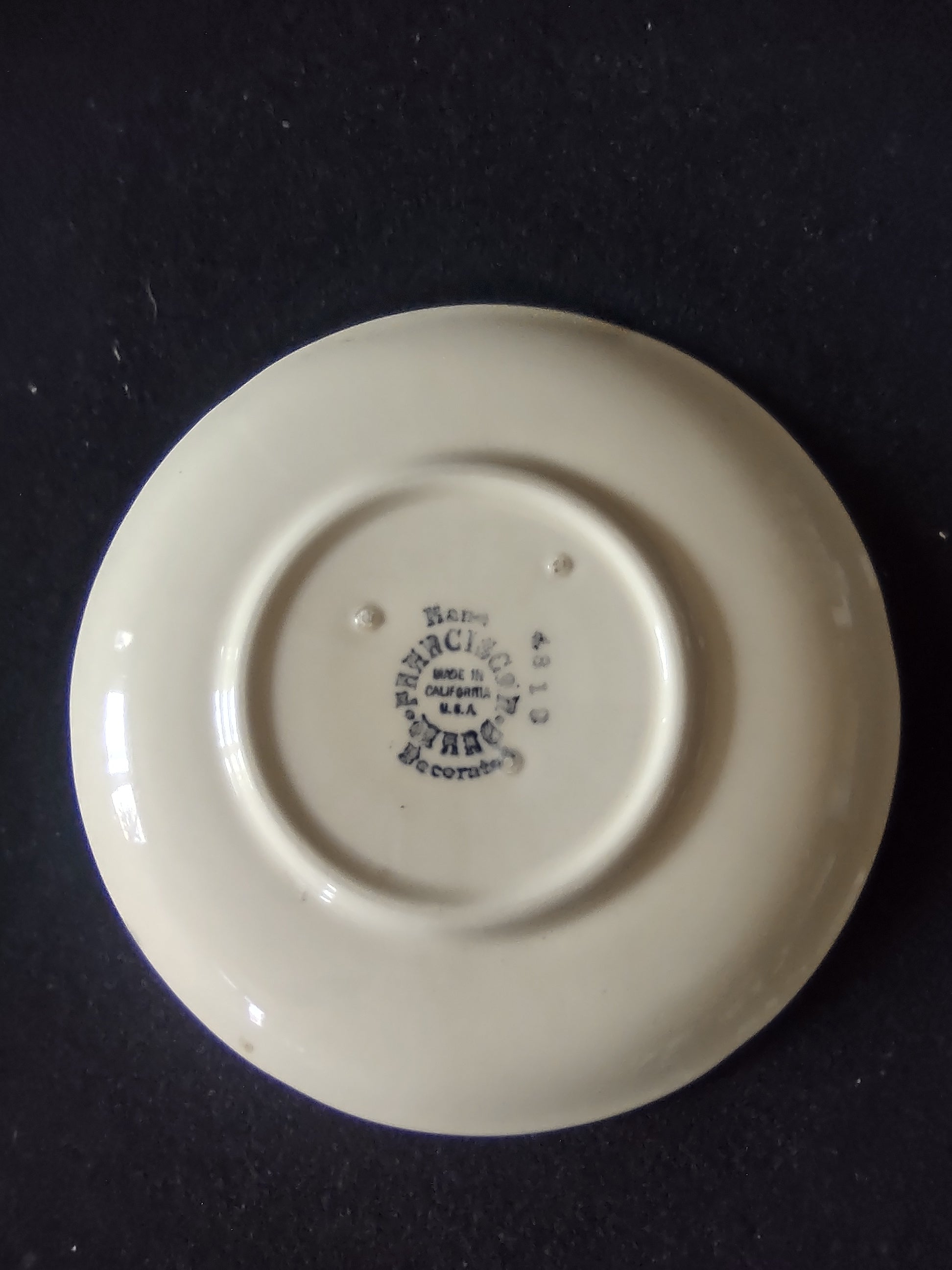Vintage Franciscan Apple Saucer Red Cream California USA [6464]