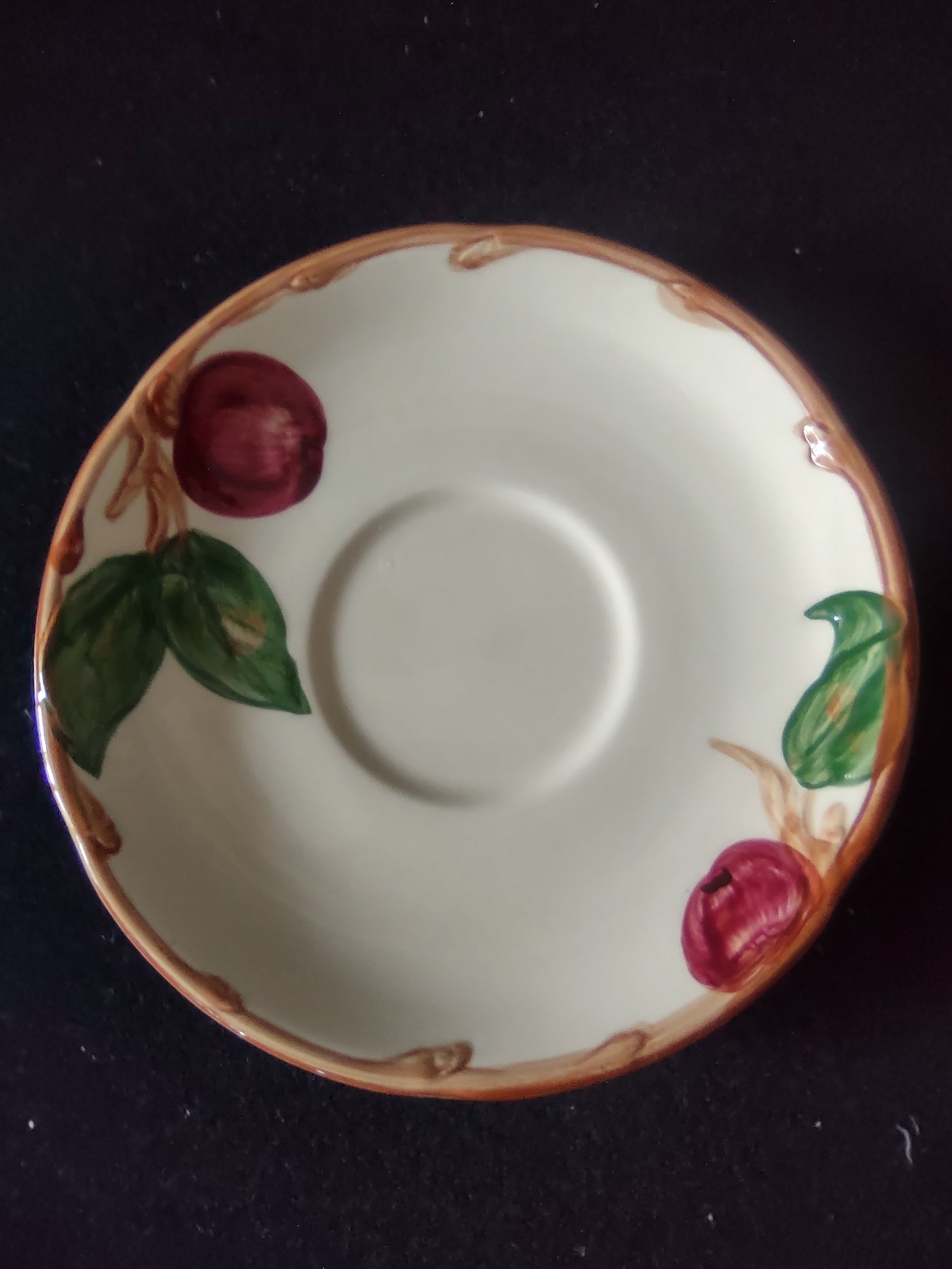 Vintage Franciscan Apple Earthenware Saucer 6" USA 1979 [6465]
