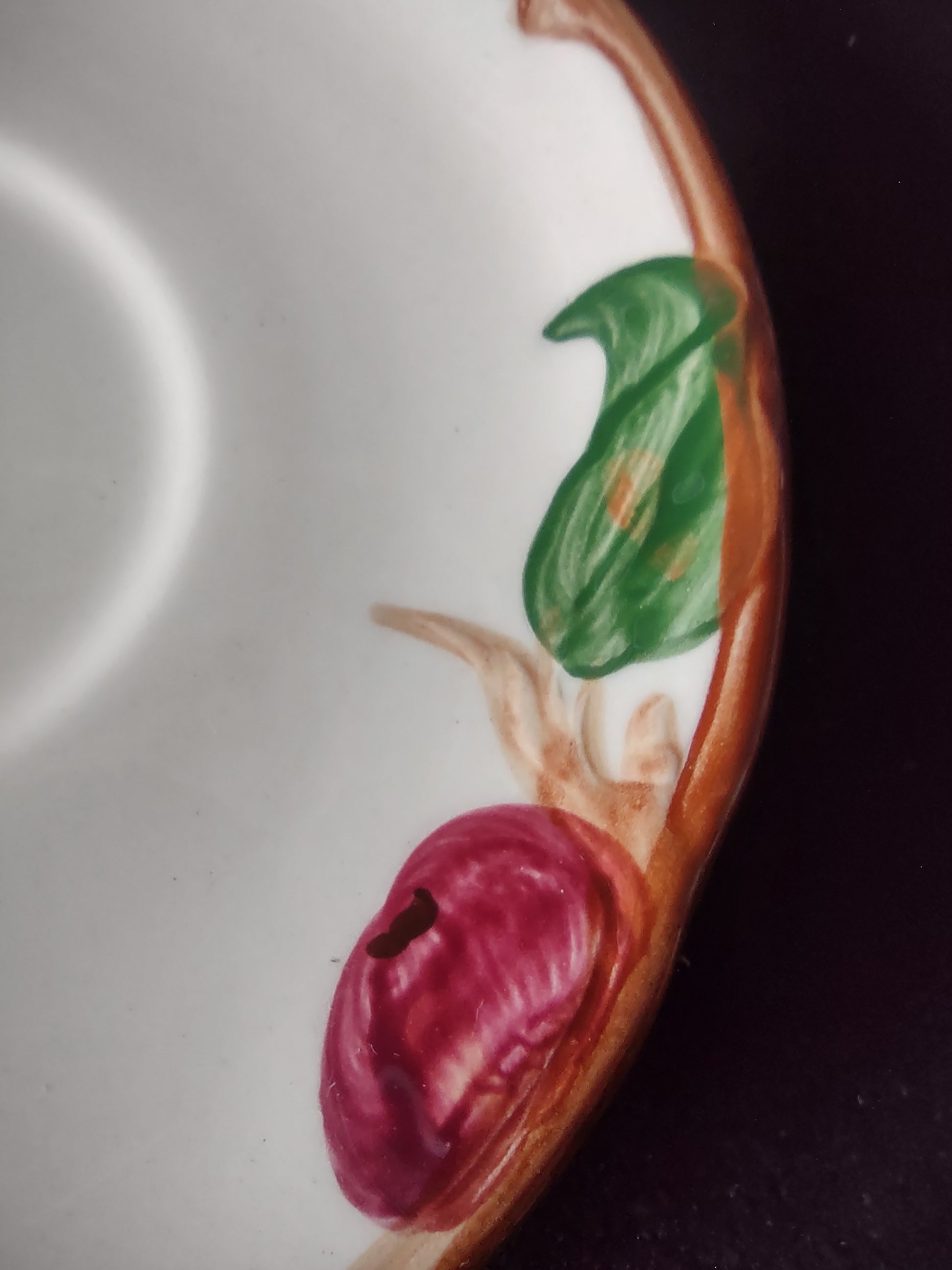 Vintage Franciscan Apple Earthenware Saucer 6" USA 1979 [6465]