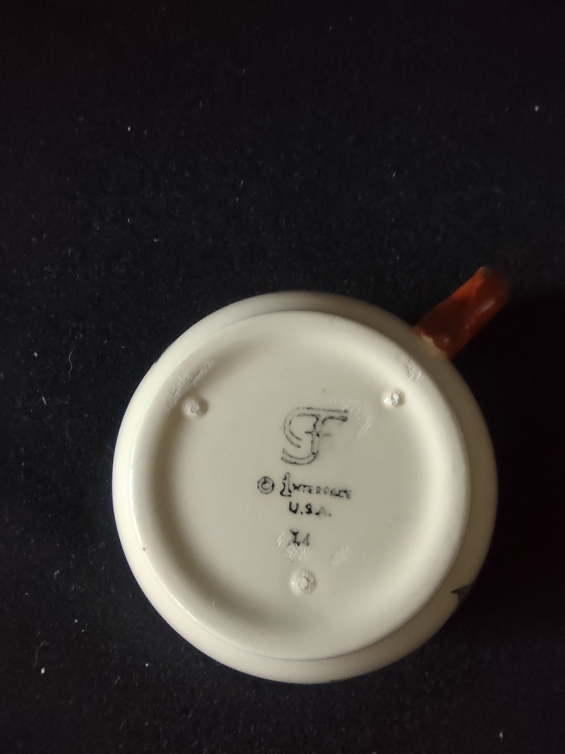 Vintage Franciscan Apple Teacup Hand Painted USA Interpace [6466]