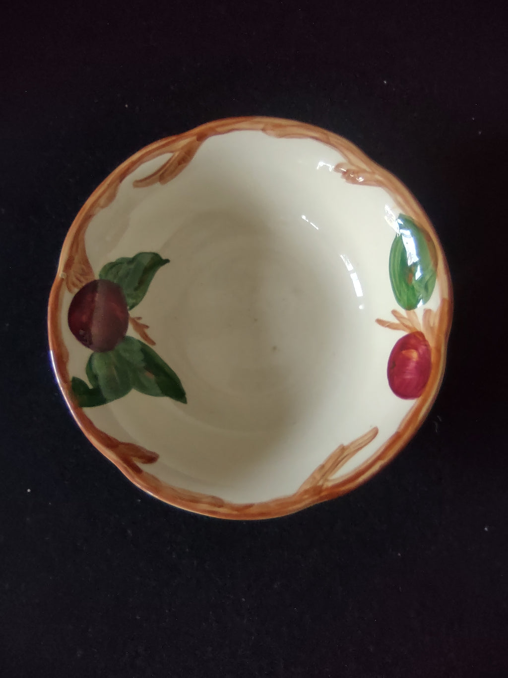Vintage Franciscan Apple Cereal Bowl Hand Painted USA Earthenware [6467]