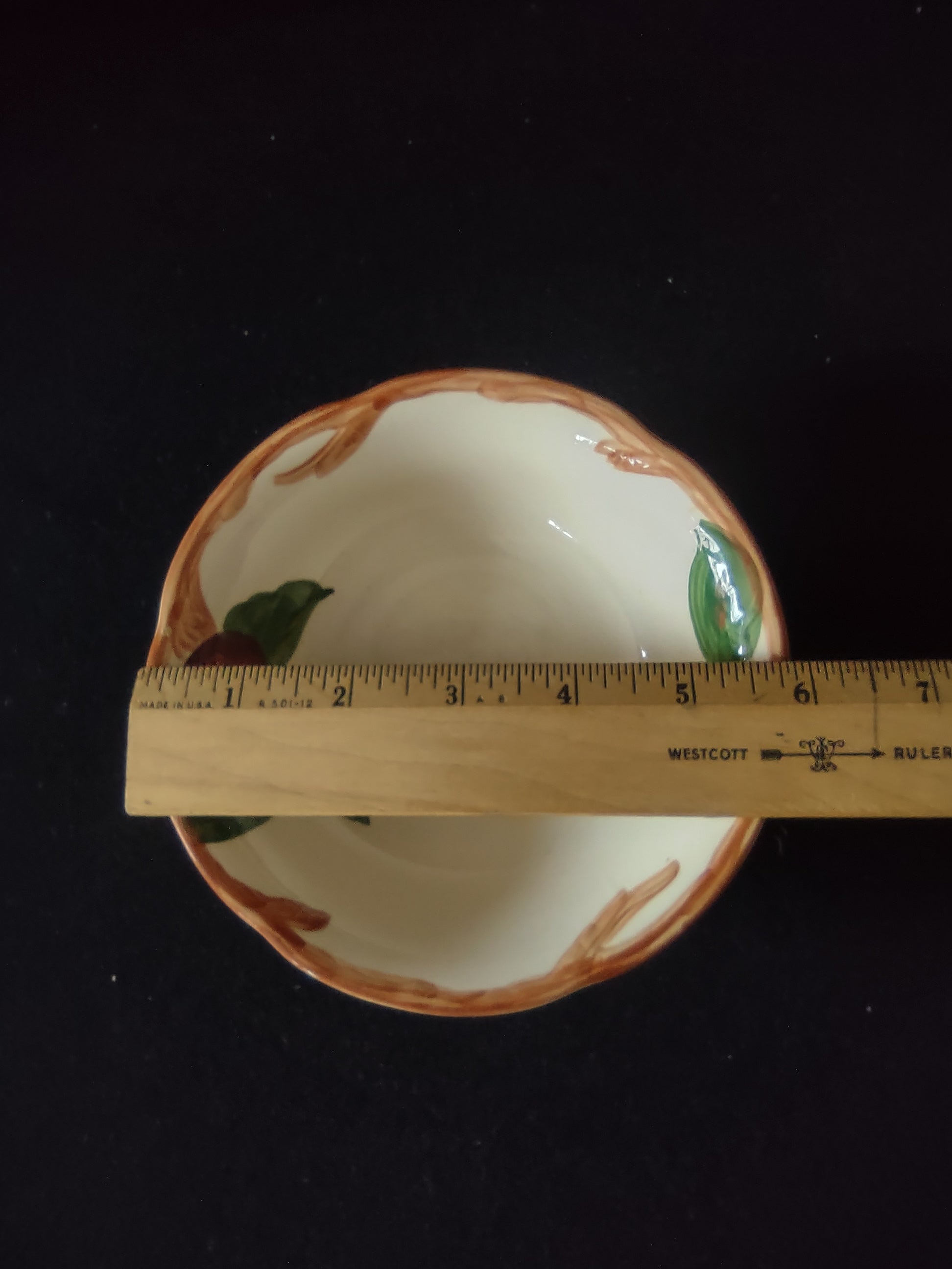 Vintage Franciscan Apple Cereal Bowl Hand Painted USA Earthenware [6467]