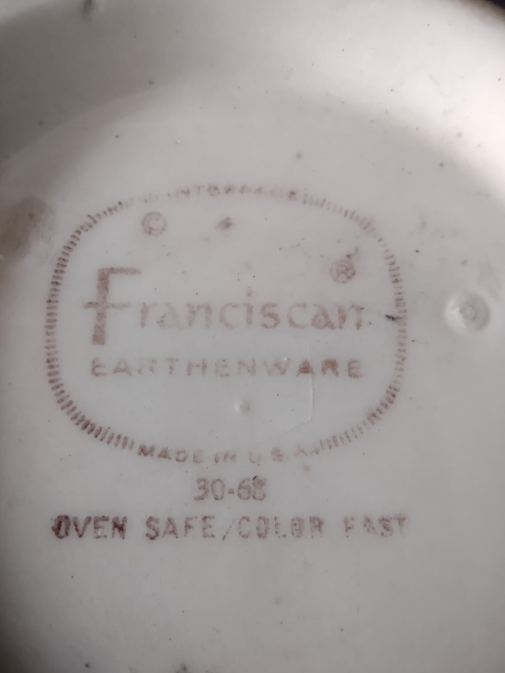 Vintage Franciscan Apple Cereal Bowl Hand Painted USA Earthenware [6467]