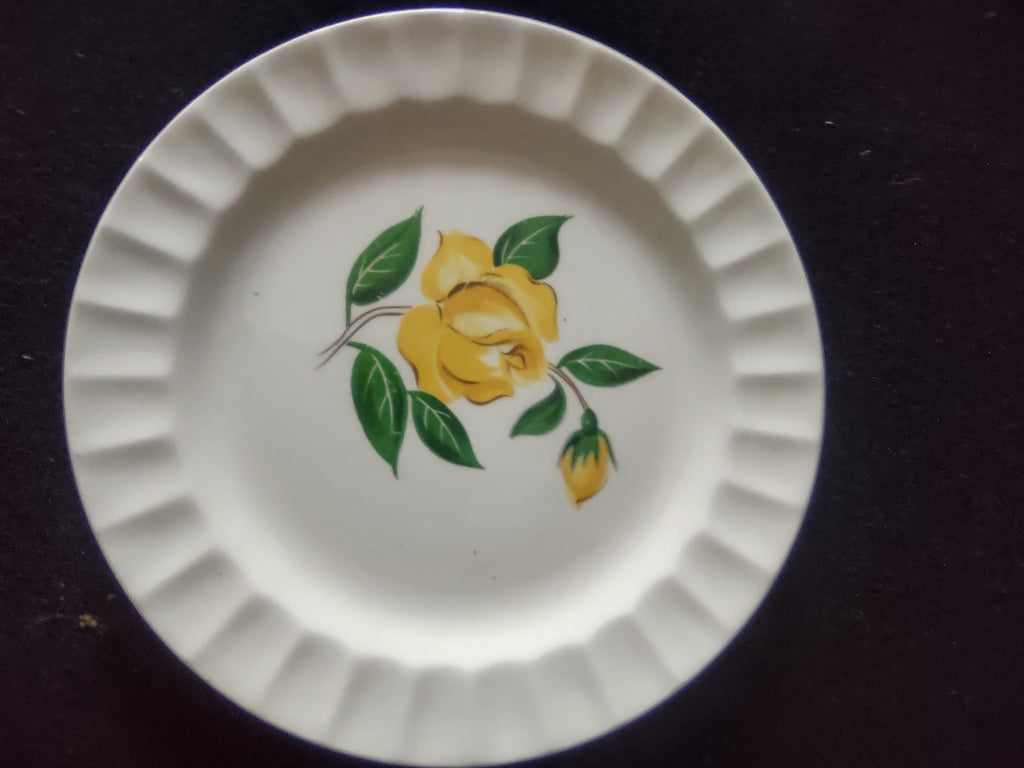 Vintage Cronin China Yellow Rose Bread & Butter Plate Set of 3 Ohio [6468]