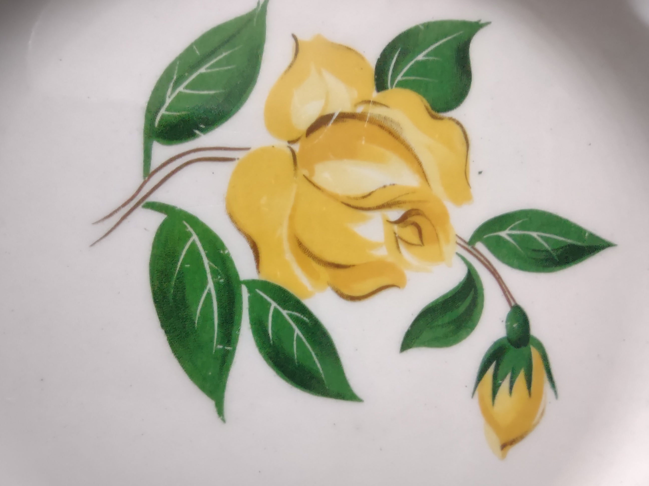 Vintage Cronin China Yellow Rose Bread & Butter Plate Set of 3 Ohio [6468]