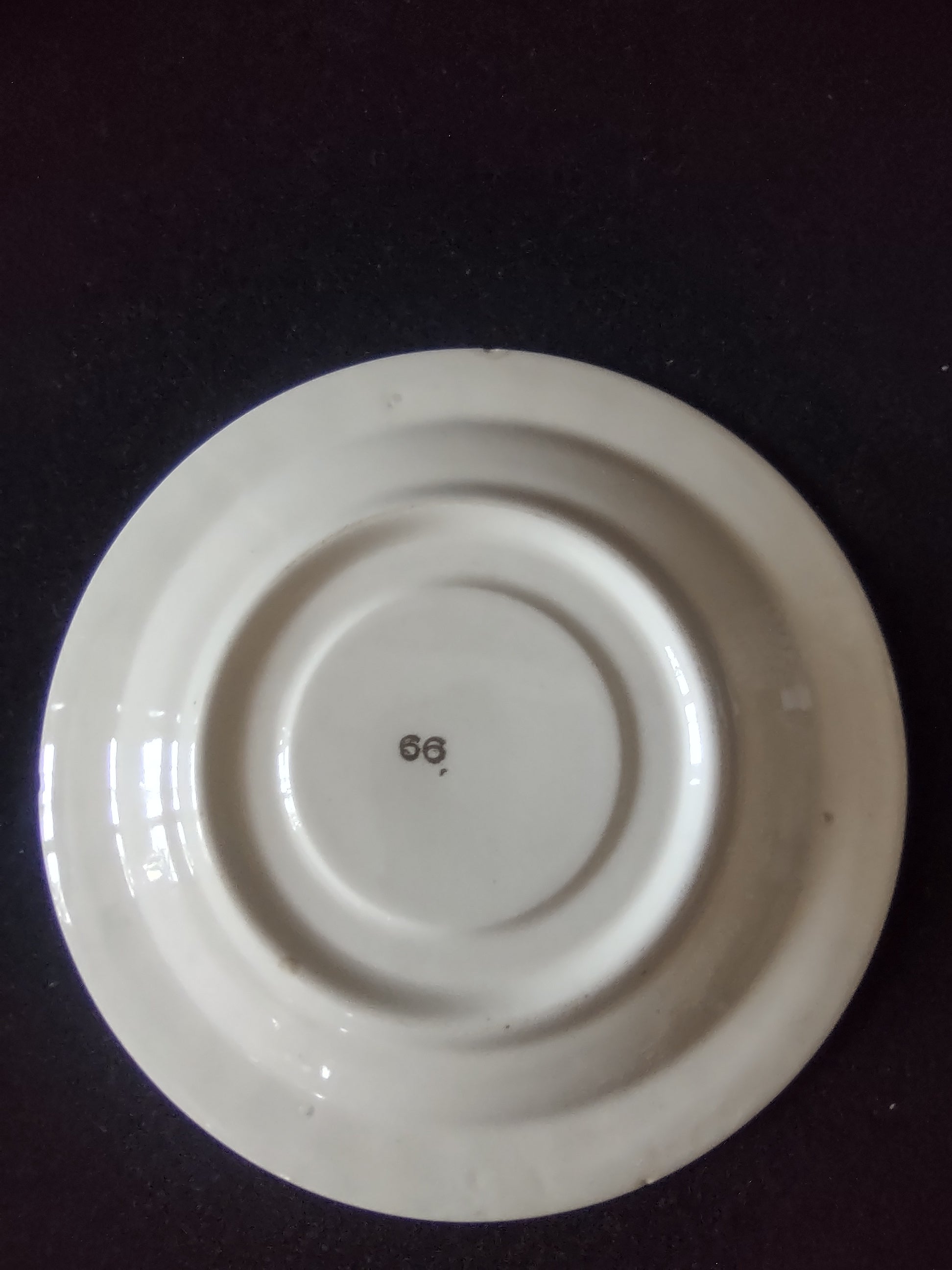 Vintage Yellow Rose Saucer White Scalloped Rim Hand Painted 6 Inch [6469]