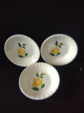 Vintage Cronin China Yellow Rose Berry Bowls Set of 3 Minerva Ohio [6475]