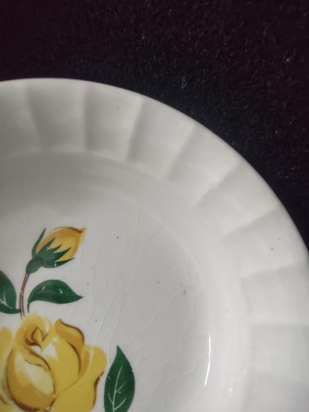 Vintage Cronin China Yellow Rose Berry Bowls Set of 3 Minerva Ohio [6475]