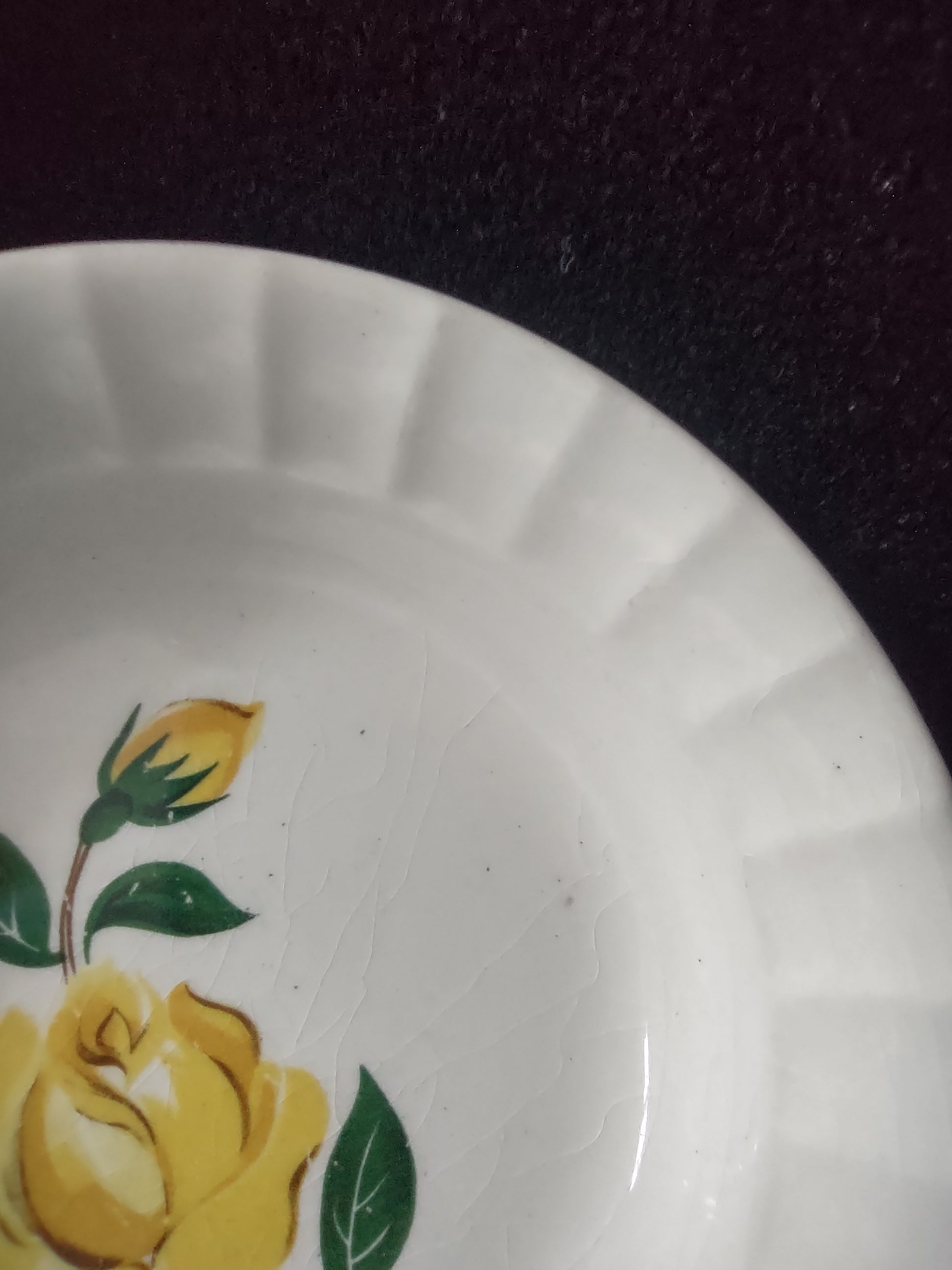 Vintage Cronin China Yellow Rose Berry Bowls Set of 3 Minerva Ohio [6475]