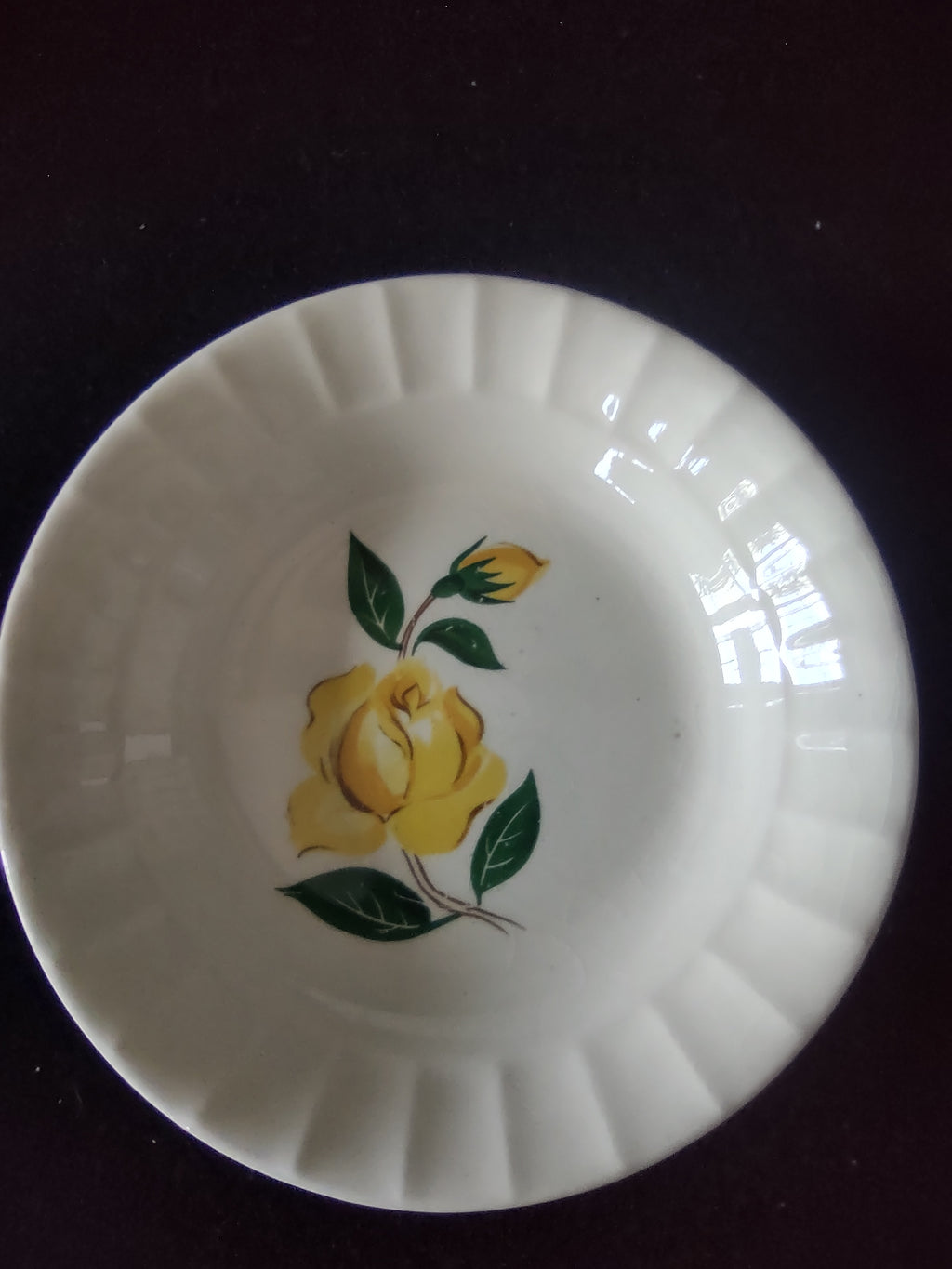 Vintage Cronin China Yellow Rose Berry Bowls Set of 3 Minerva Ohio [6475]