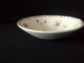 Vintage Homer Laughlin Dura-Print Atomic Starburst Berry Bowl Black Teal [6477]