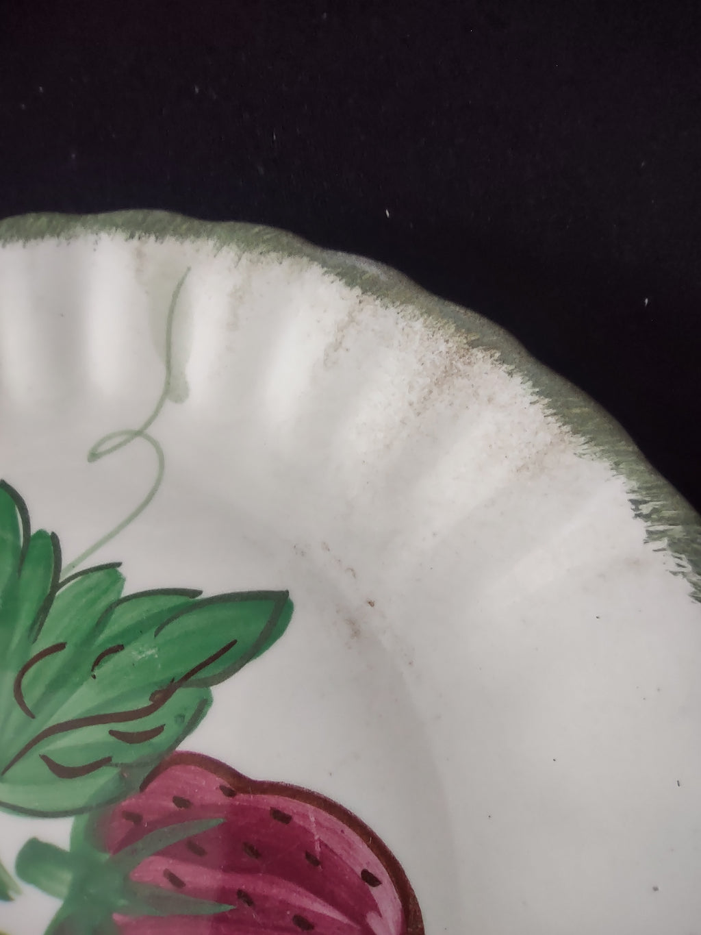 Vintage Blue Ridge Southern Potteries Strawberry Plates Set of 2 8in [6479]