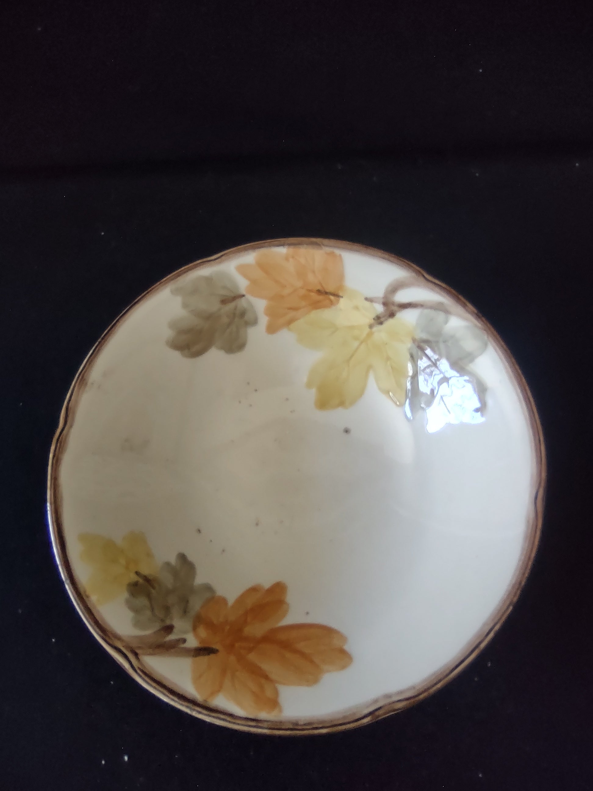Vintage Franciscan Autumn Leaves Cereal Bowl Orange Yellow [6480]