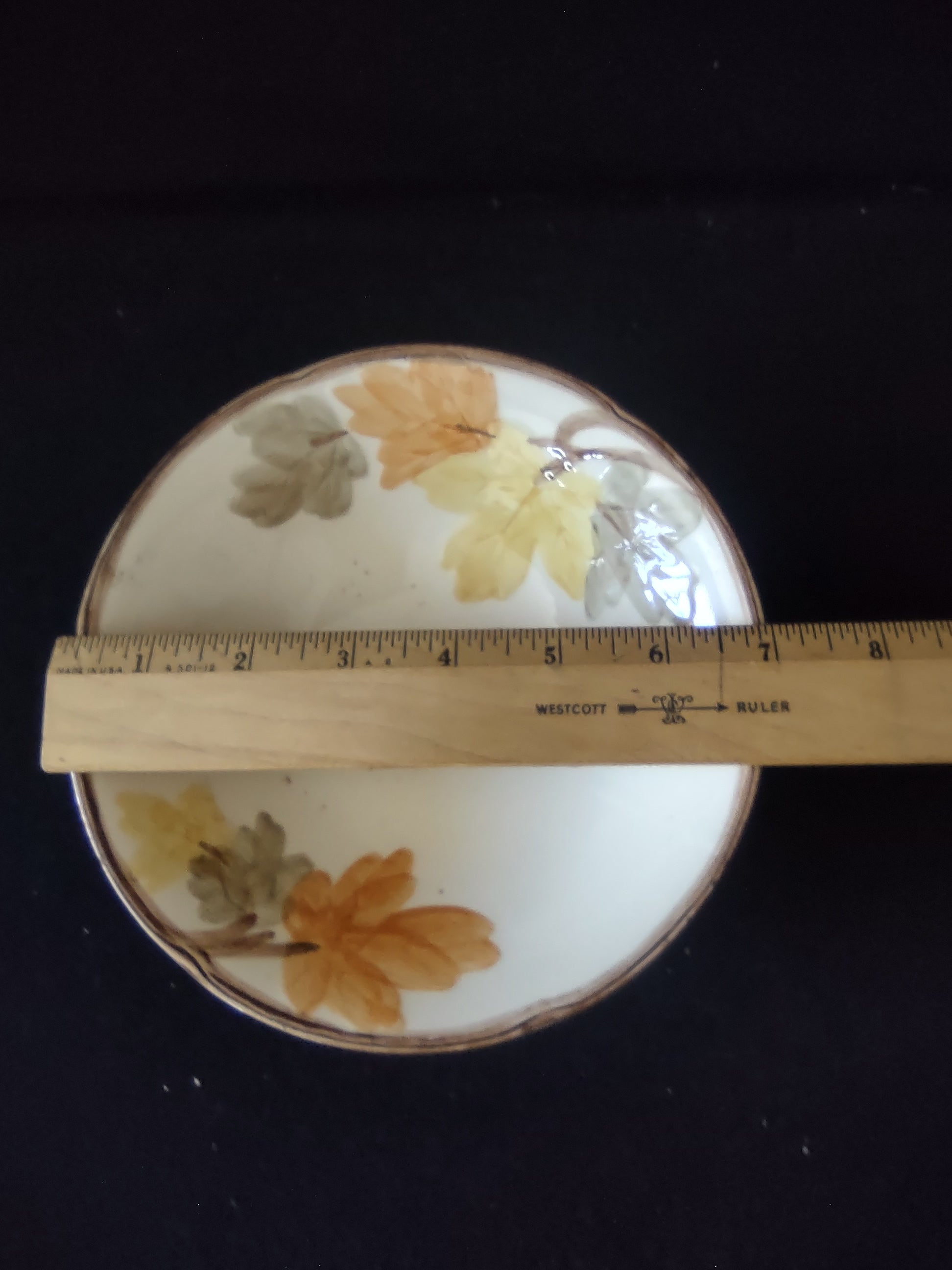 Vintage Franciscan Autumn Leaves Cereal Bowl Orange Yellow [6480]