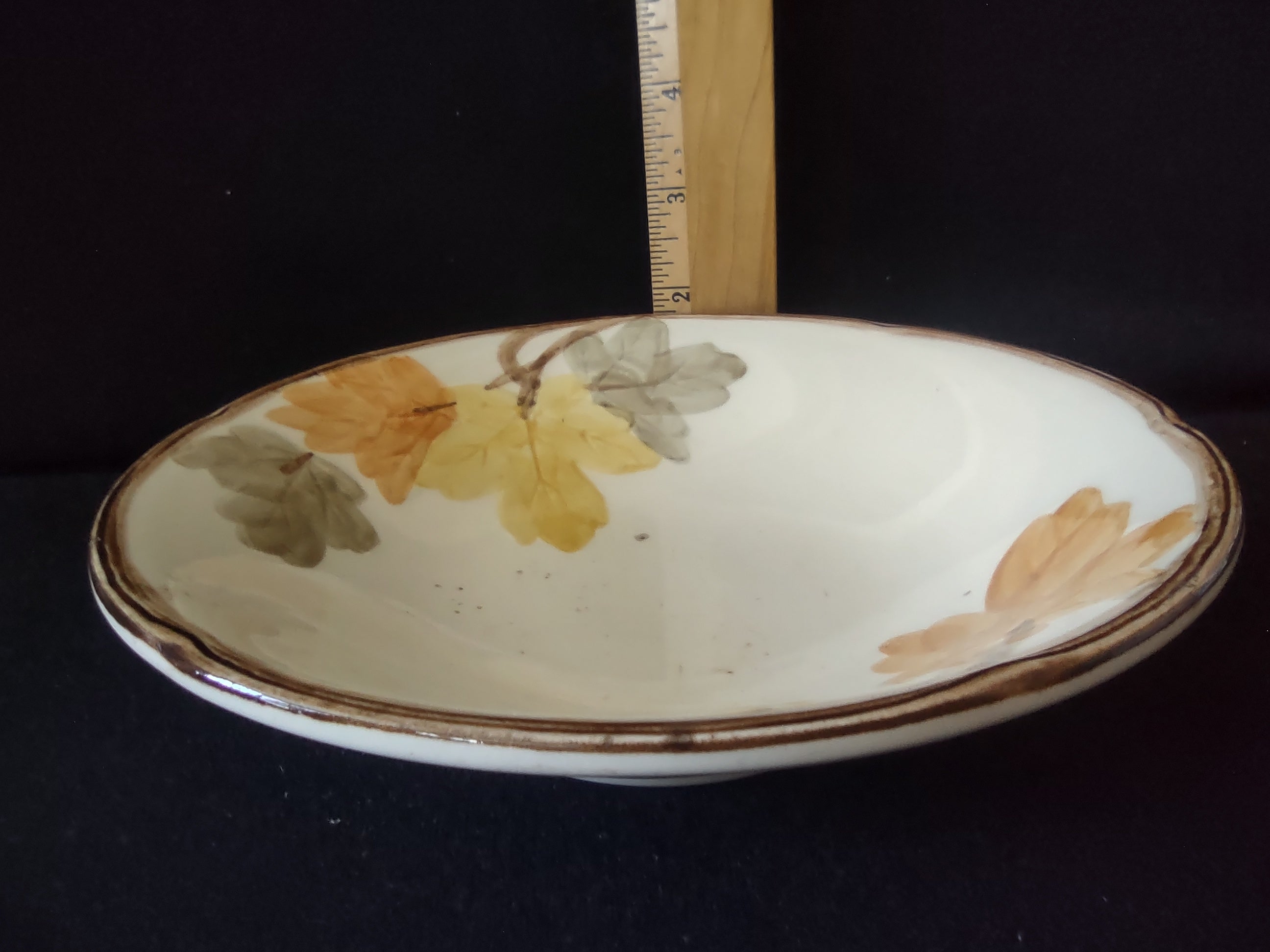 Vintage Franciscan Autumn Leaves Cereal Bowl Orange Yellow [6480]