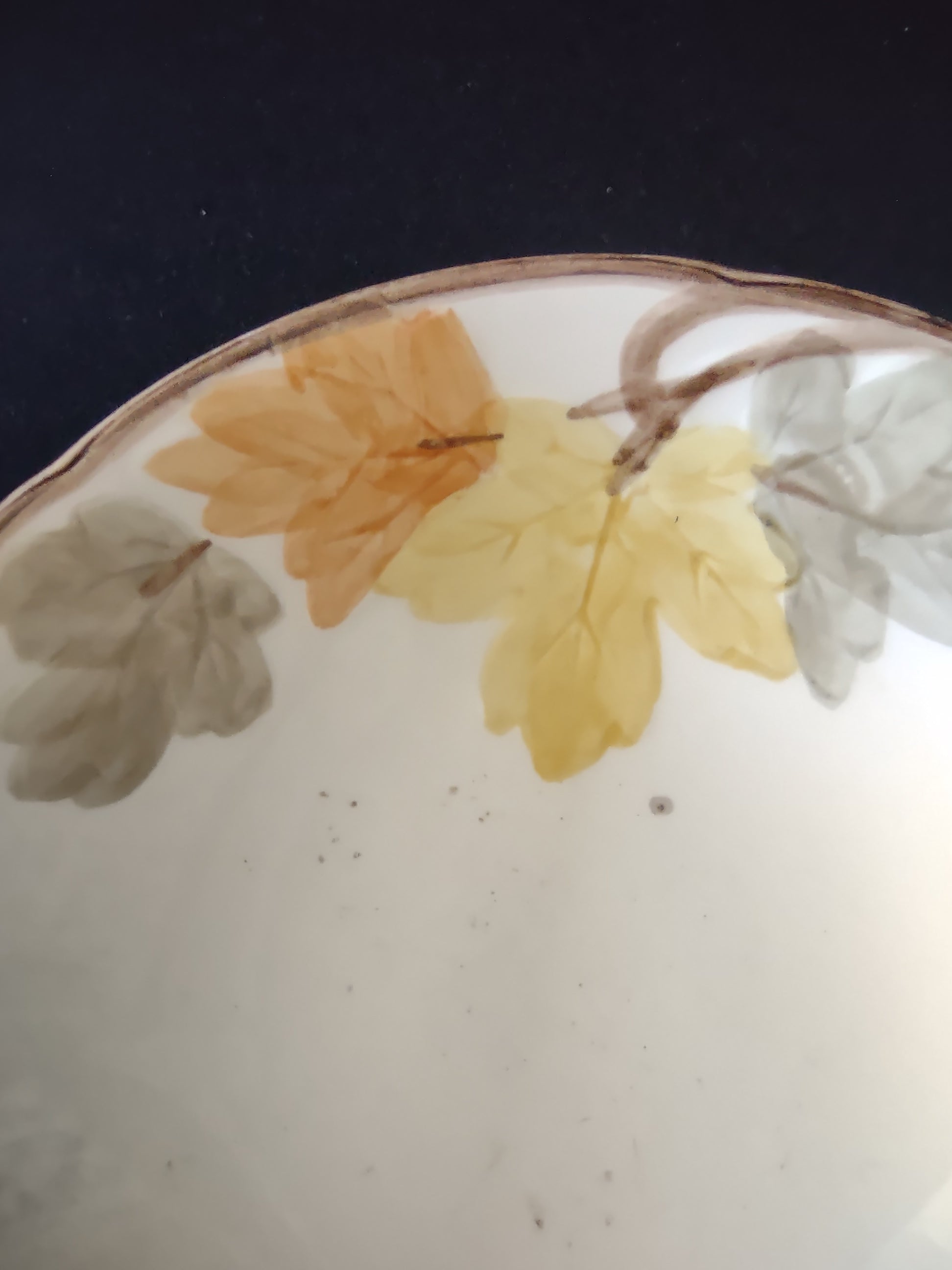 Vintage Franciscan Autumn Leaves Cereal Bowl Orange Yellow [6480]