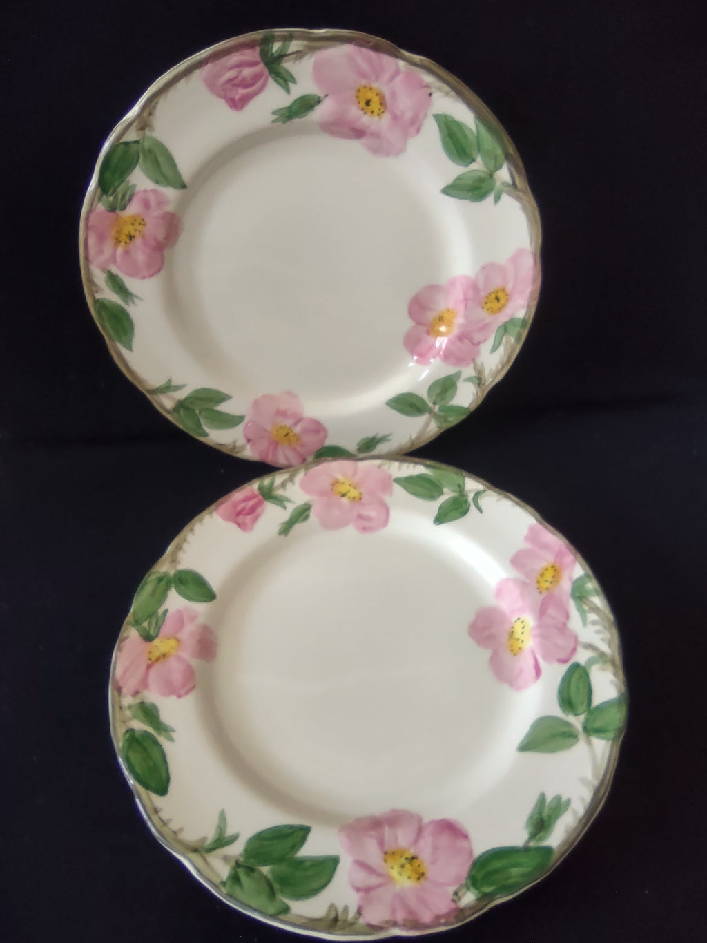 Vintage Franciscan Desert Rose Dinner Plates Set of 2 10.5" Made in USA [6484]