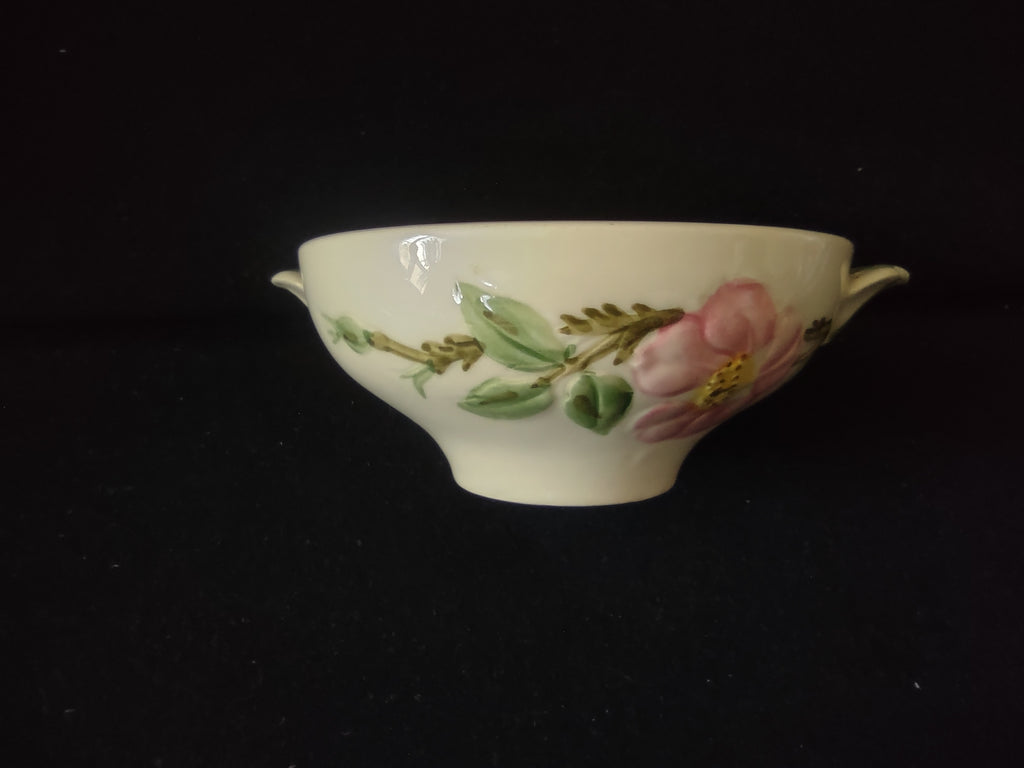Vintage Franciscan Desert Rose Cream Soup Bowl Tab Handles USA [6486]
