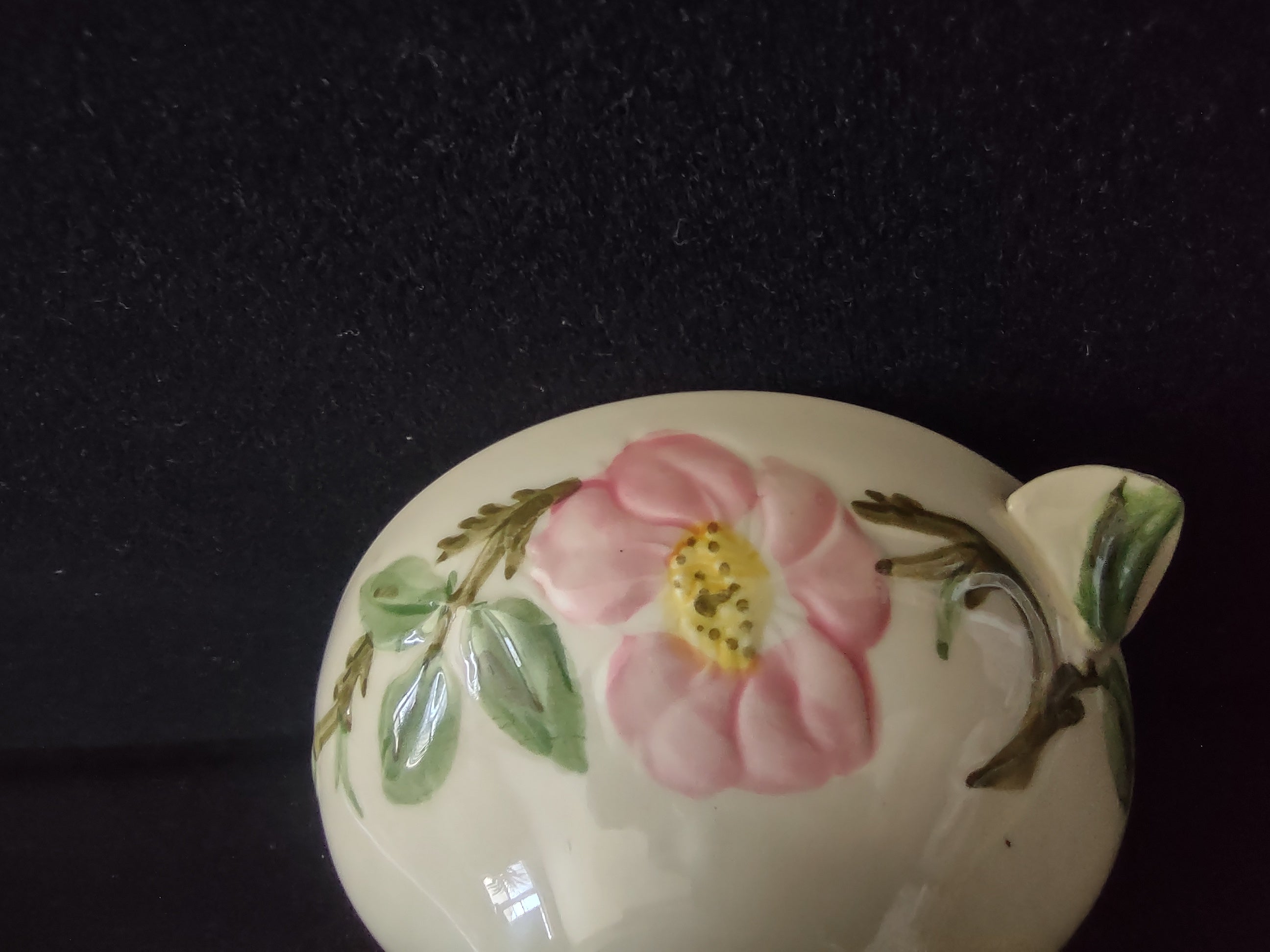 Vintage Franciscan Desert Rose Cream Soup Bowl Tab Handles USA [6486]