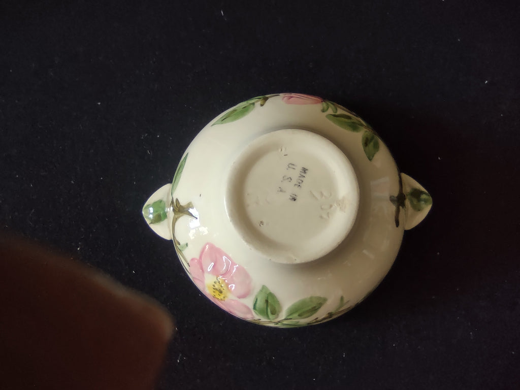 Vintage Franciscan Desert Rose Cream Soup Bowl Tab Handles USA [6486]