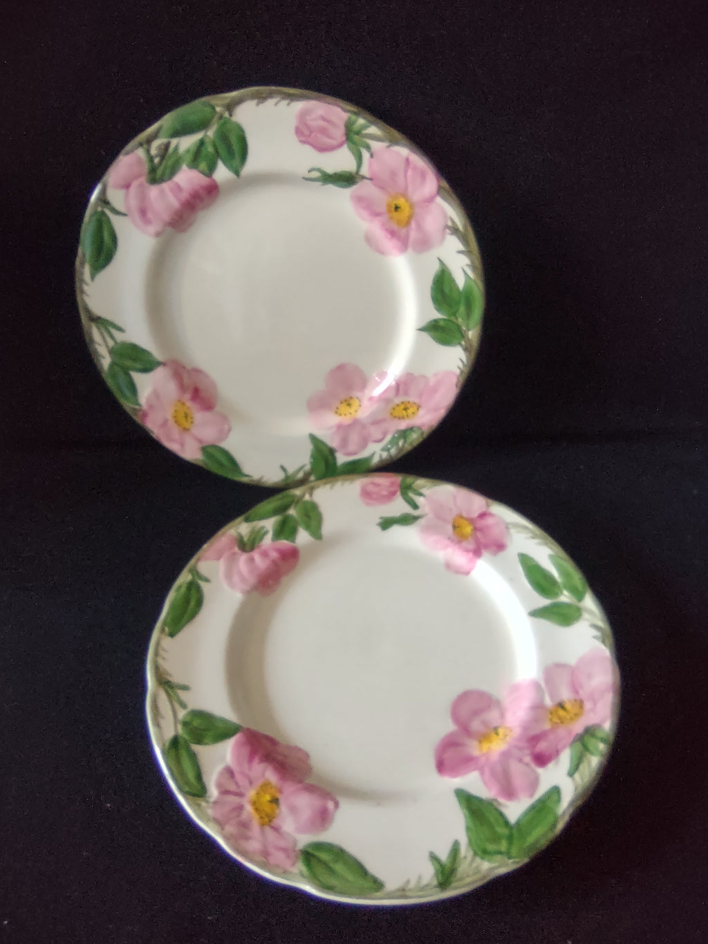 Vintage Franciscan Desert Rose Dinner Plates Set of 2 9.5 Inch No Mark [6488]
