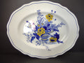Vintage Enoch Tunstall Surrey Blue Yellow Floral Oval Platter Repaired [6491]