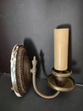Vintage Brass Bronze Single Arm Wall Sconce Candle Light Fixture [6493]
