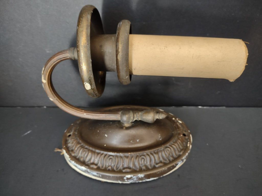Vintage Brass Bronze Single Arm Wall Sconce Candle Light Fixture [6493]
