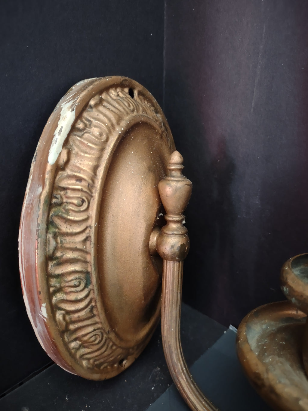 Vintage Brass Bronze Single Arm Wall Sconce Candle Light Fixture [6494]