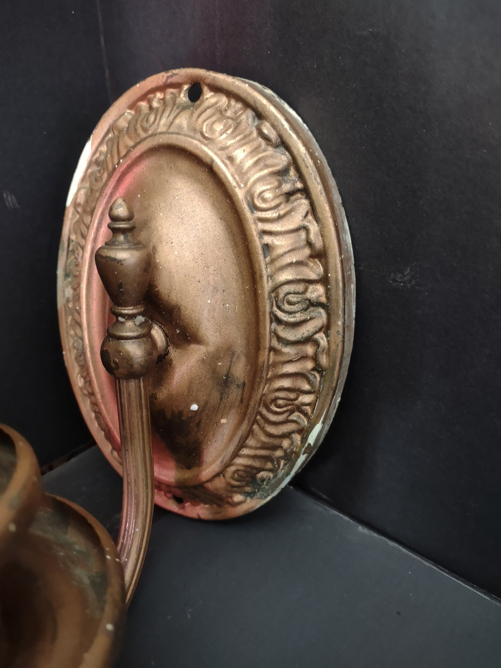 Vintage Brass Bronze Single Arm Wall Sconce Candle Light Fixture [6494]
